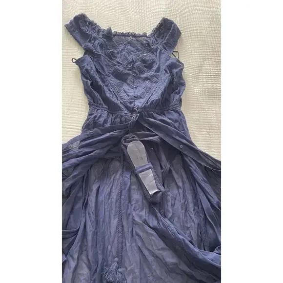 Free People - Navy Country Charm Maxi Bodysuit - Size M - Picture 9 of 9